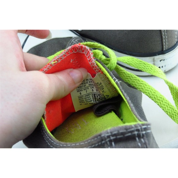 Converse all Star Women Size 7 M Gray Low Top Fabric 140074f - Picture 6 of 8